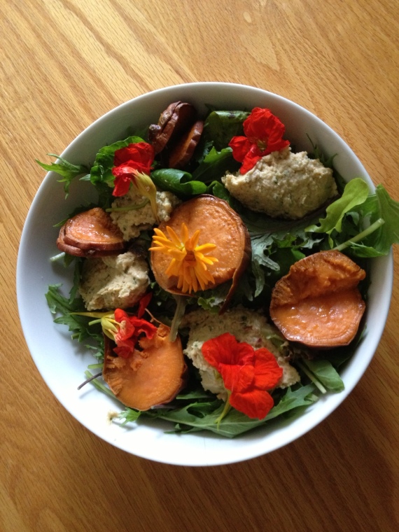 Sweet Potato and Flower Salad 4