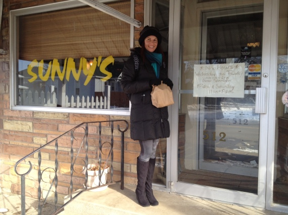 A very happy Laura Bruno with a stash of Winter Kim Chee in the bag